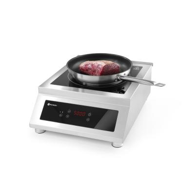 Indukční vařič 5000 D, HENDI, Profi Line, 400V/5000W, 398x525x(H)175mm | 239322